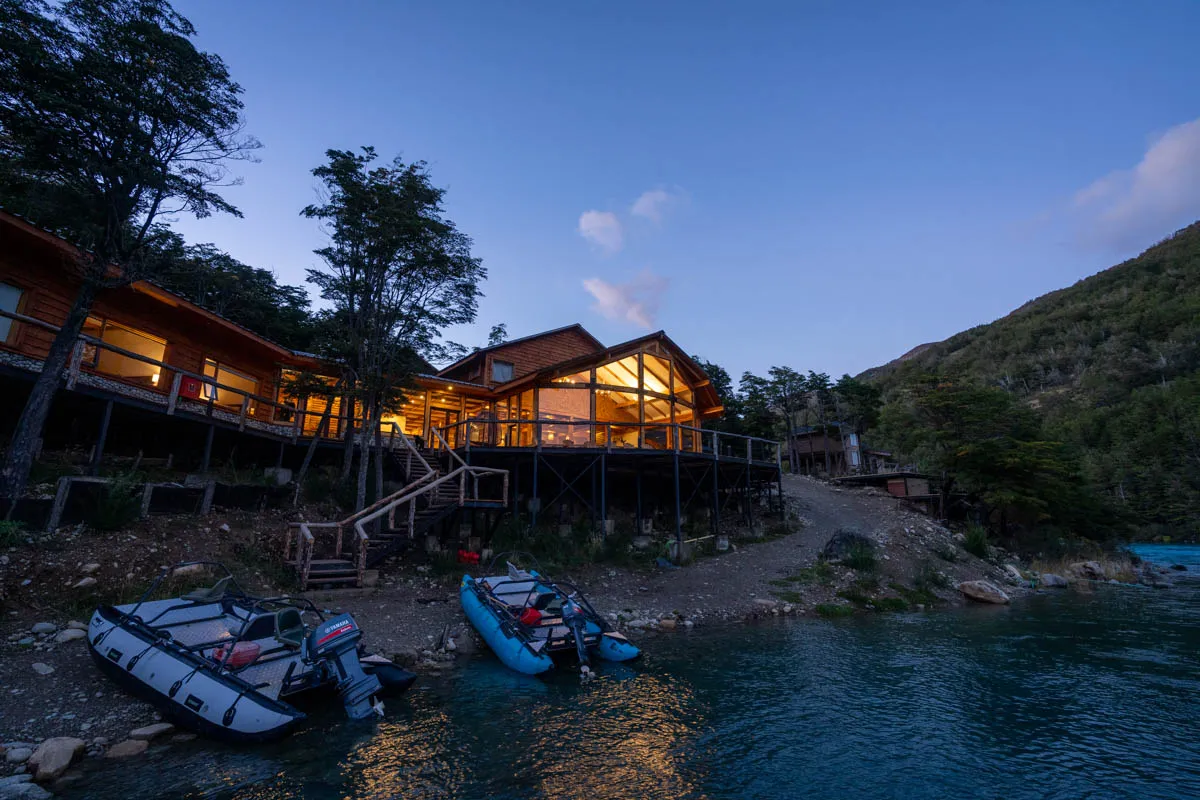Patagonia Baker Lodge sits on the Baker River which is one of the best places for large trout in the world.