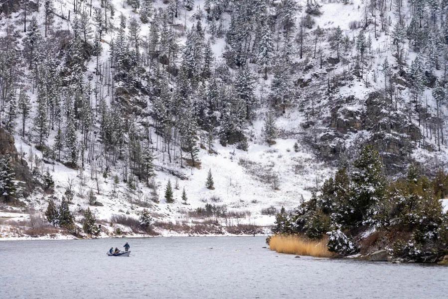 Winter scenery makes for an incredible time on the water. Winter scenery makes for an incredible time on the water.