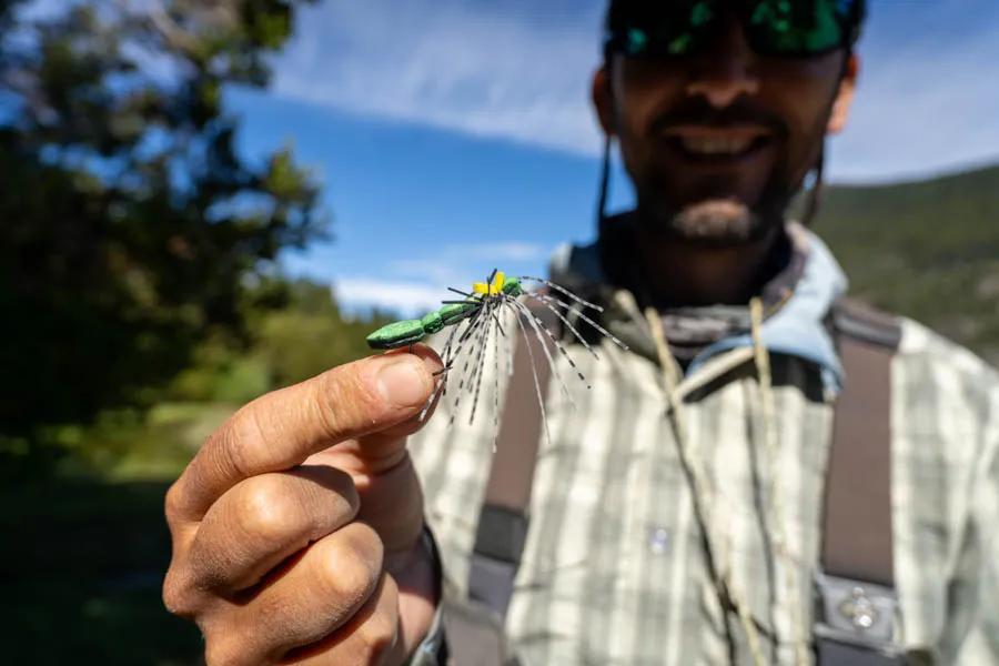 Fly fishing in Argentina for large trout with large flies. Guides out of Carrileufu River Lodge are hard-working, fun-loving, and fishy. They are constantly evolving tried and true patterns to catch more fish.
