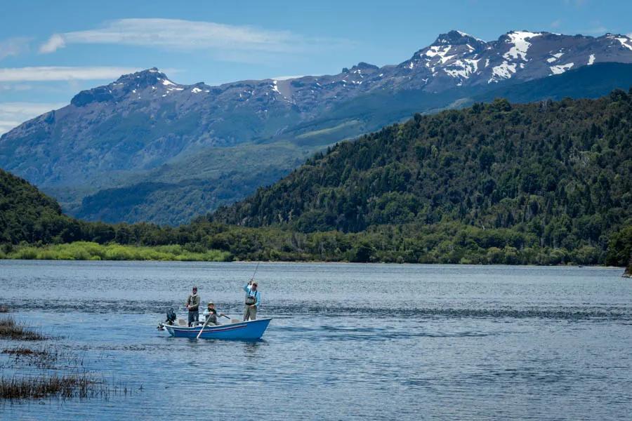 The rivers, lakes, and creeks near Carrileufu River Lodge in Argentina are backdropped by some of the region's most spectacular mountains. The rivers, lakes, and creeks near Carrileufu River Lodge in Argentina are backdropped by some of the region's most spectacular mountains.