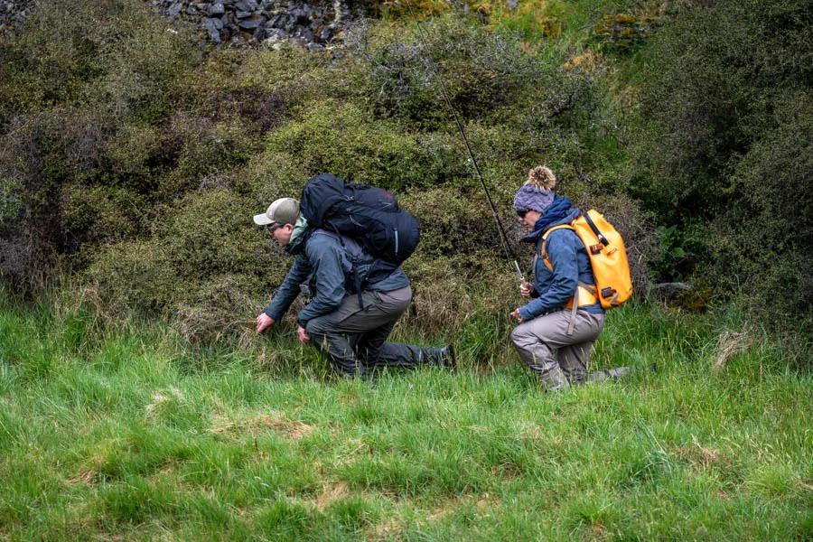 Sneaking up on trout in New Zealand Sneaking up on trout in New Zealand