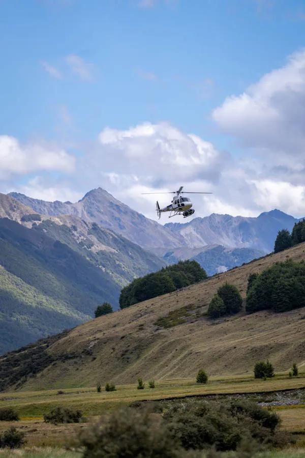 Helicopter fly out fishing in New Zealand Helicopter fly out fishing in New Zealand