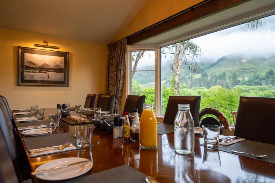 Lodge dining room at Owen River Lodge Lodge dining room at Owen River Lodge