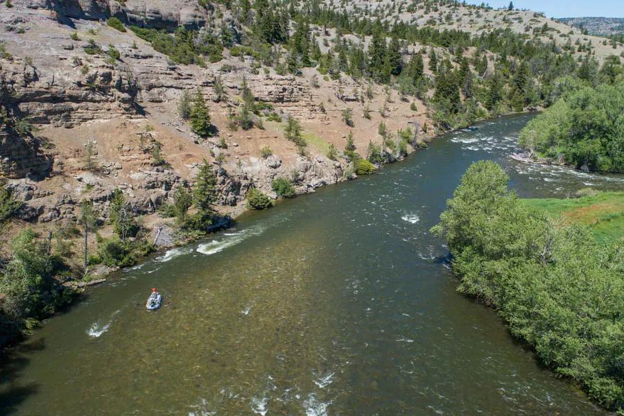 Fly fishing the Boulder River near Big Timber and Billings, Montana The Boulder River flows from the northern border of Yellowstone National Park. This small freestone river is best floated by expert boaters.