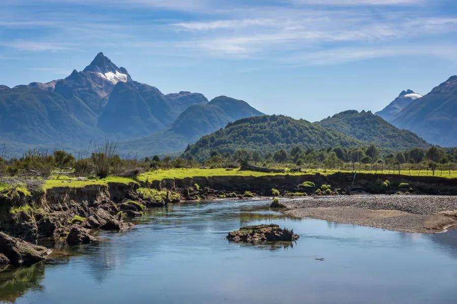 Fly fishing Chile in Patagonia. The fly fishing waters of southern Chile offer some breathtaking scenery.