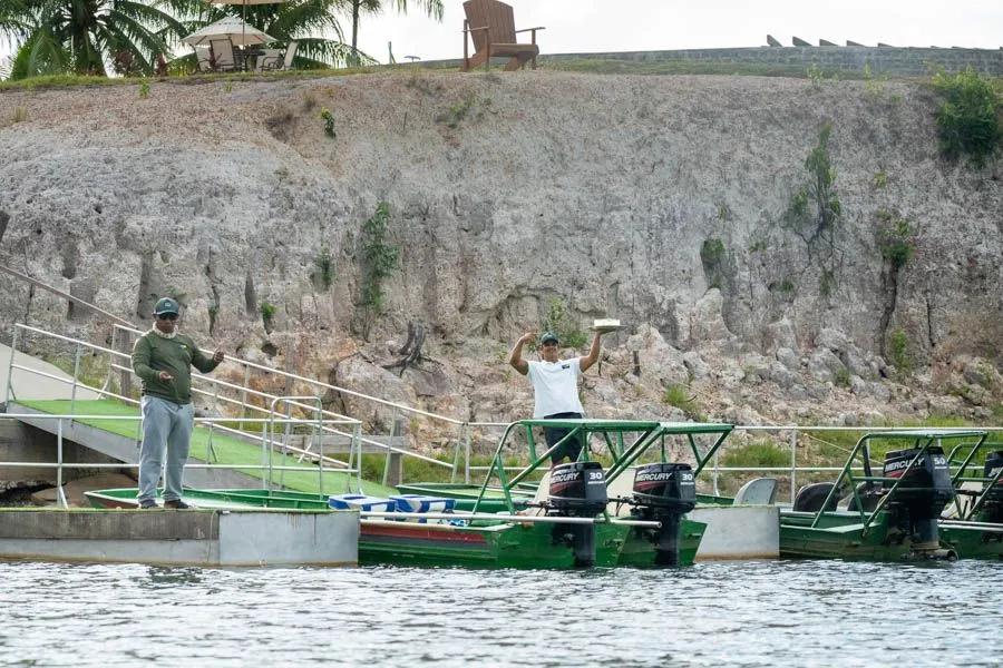 Fly fishing for peacock bass in the Amazon The guides out of Agua Boa are hard-working, fun-spirited, and take pride in their craft and their boats.