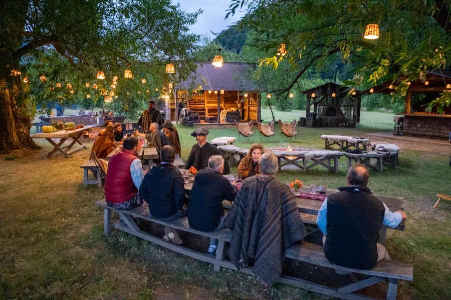Chilean asado night The quincho area where the traditional asados (barbecues) are held is truly impressive with a huge grilling area, bandstand, axe throwing area and outdoor bar.