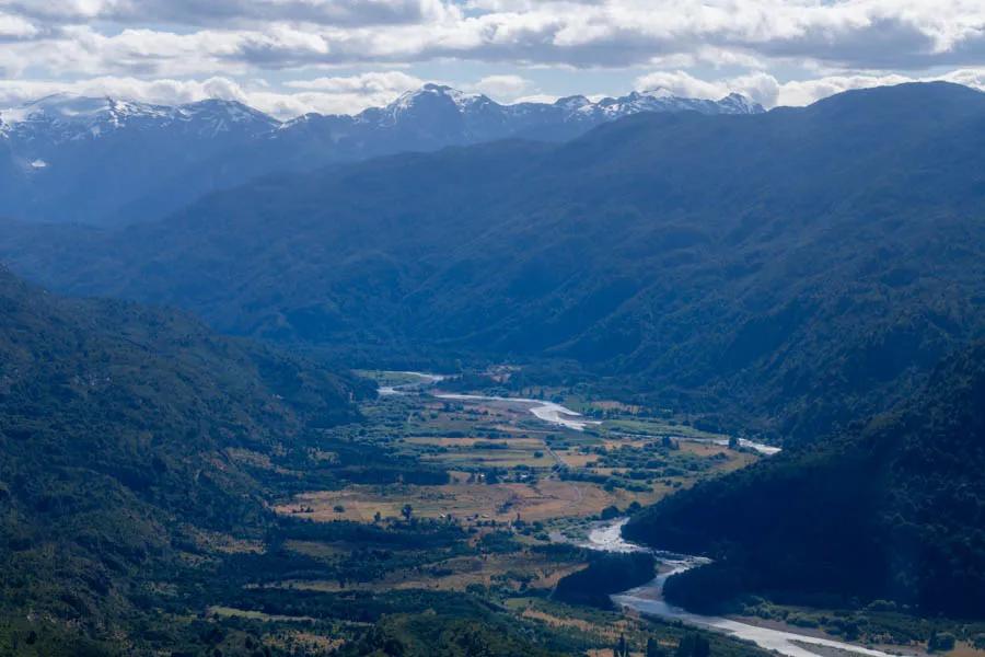 Palena River in Chile The Rio Palena valley near the lodge. We fished two different sections of the Palena while visiting the lodge. The Palena has a good population of browns and rainbows. On the right day you are also in the game for very large brown trout on this fishery.