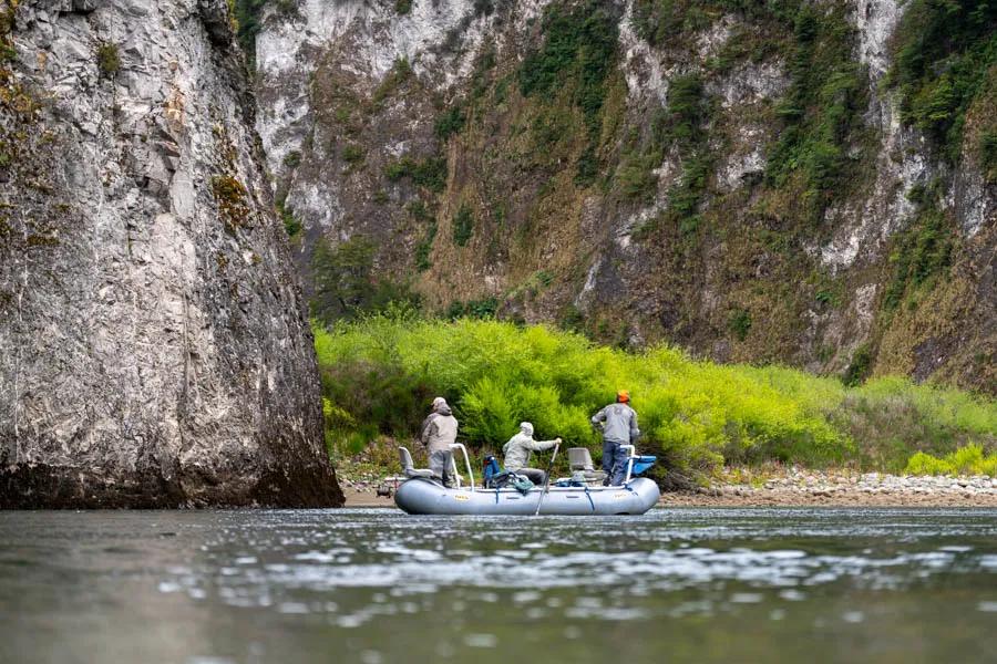 Rio Palena fishing streamers With two cloudy and drizzly days we mostly fished big streamers in hopes of finding one of the heavy large browns that call the river home.