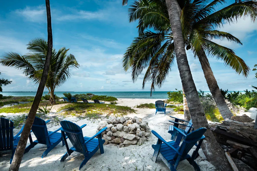 Mayazul lodge in Mexico beach firepit