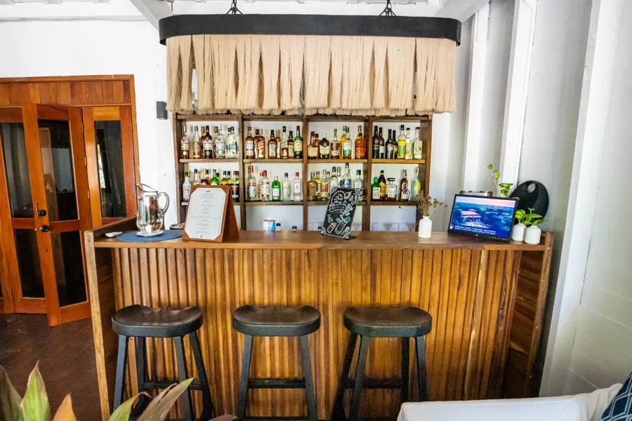 Mayazul lodge in Mexico bar