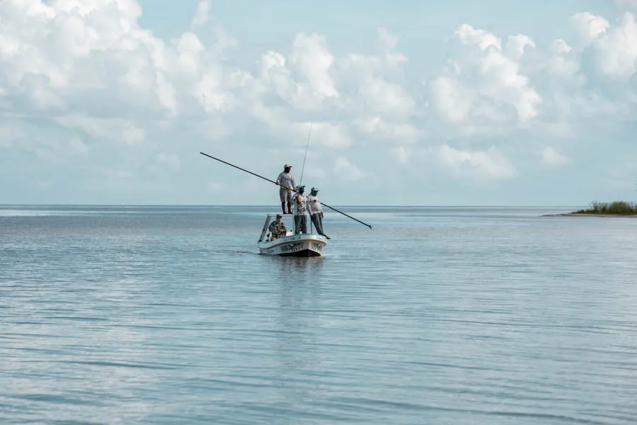 Mayazul lodge flats fishing bonefish and permit skiff