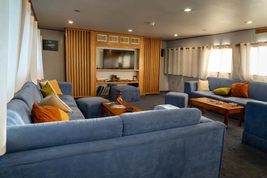 Cuba fly fishing trips with Montana Angler Relaxing after a long day fishing the flats is easy aboard the mothership. Whether above or below deck, the ship is designed for places to swap stories at the end of the day.