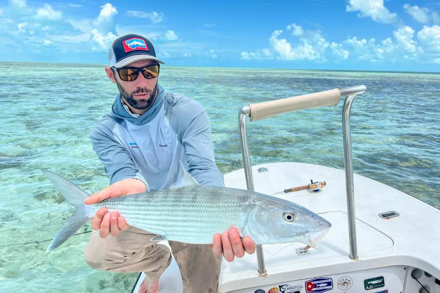 Cuba fly fishing trips. The flats of Cayo Largo are home to massive schools of bonefish as well as cruising singles and doubles. The cruising singles and doubles are often the bigger bones.