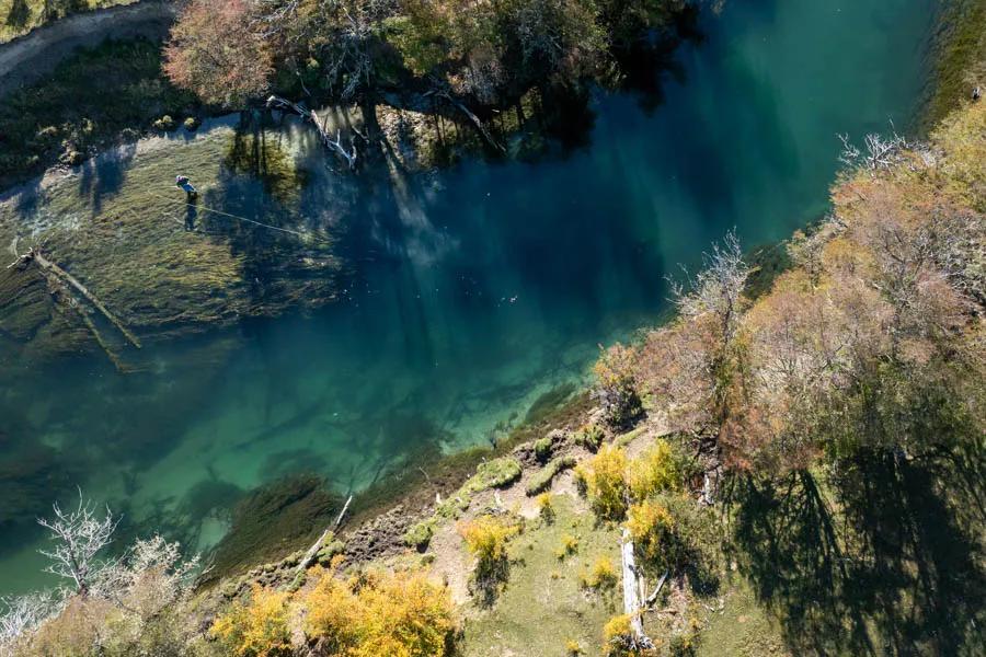 Patagonia Baker Lodge fly fishing trips with Montana Angler The Cochrane River is crystal clear water. We saw fish nearly the entire day...however more often than not the fish saw us first. Stealth, patience, and good fish-spotting skills are important when fishing the Cochrane River.