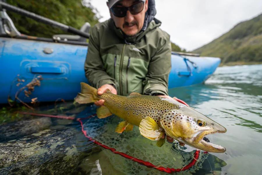 Montana Angler fly fishing trips at Patagonia Baker Lodge. The Rio Baker is a big fish anglers dream stream. Large brown trout can be had with a variety of tactics using streamers. Rainbows feed in many of the rivers numerous eddy lines and current seams providing plenty of sight-fishing opportunities.