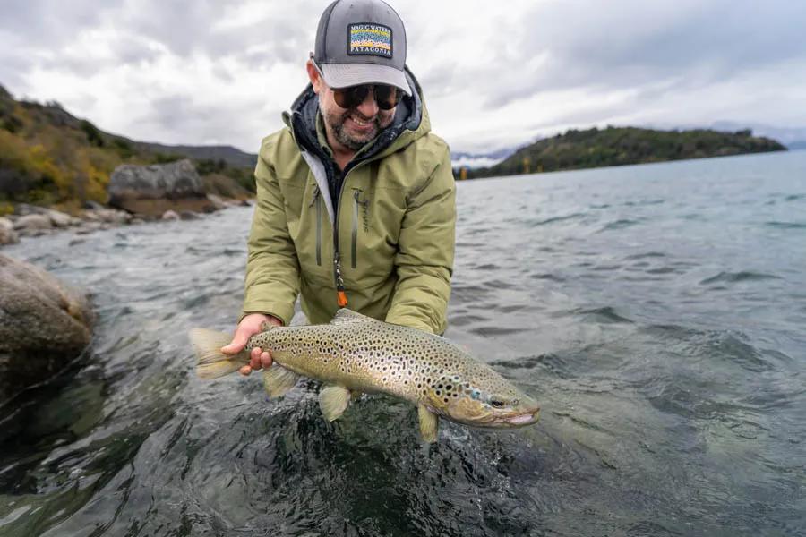 Chile fly fishing trips with Montana Angler. After Nico and I fished the Cochrane in the morning we met up with lodge owner, Eduardo, and chased some big brown trout back at Pasa La Re. In a few hours of fishing we had some great success on sink-tip lines fishing large streamers.