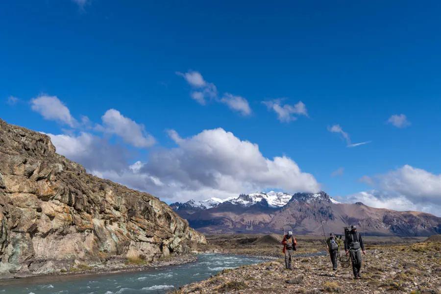Patagonia Fly Fishing Trips with Montana Angler. The fishing--and the landscape--on the Jeinimeni is a big contrast to the Rio Baker. It is exclusively walk-and-wade fishing. It is the arid, leeward side of the Andes. And, unlike the Rio Bakers were quantity often outplays quantity, the Jeni's large brown trout do not always come easily.
