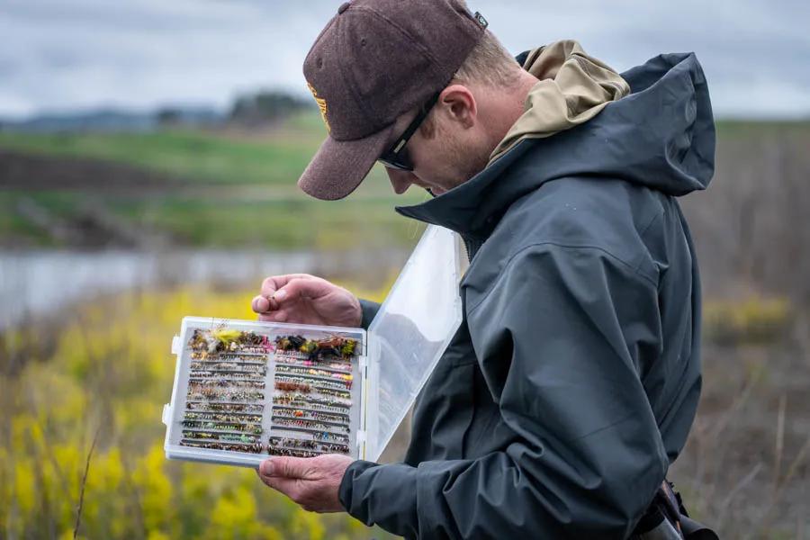 Choosing the best flies for a Montana fly fishing trip. Micro dry fly fishing