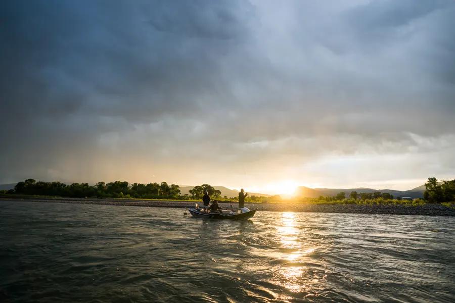 Early and late in the evening provide some exciting fishing action even in late summer. Factors that can affect fishing action in the evening hours can be if a thunderstorm rolls in or an an afternoon wind blows grasshoppers or other terrestrials onto the water. 
