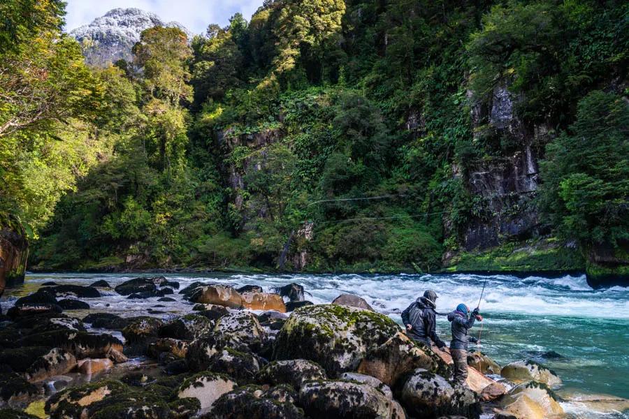 Chile fly fishing trips for large trout with Montana Angler. Anglers headed to the River of Dreams Basecamp primarily fish the main river for large brown trout. A small spring creek and a small mountain freestone offer options aside from the larger river, but the prospect for a trout of a lifetime means most anglers spend most of their time on the large River of Dreams.