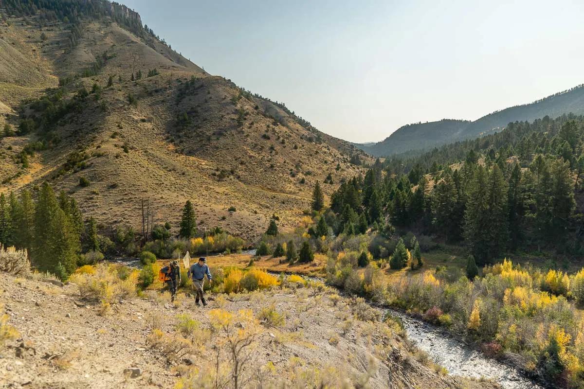 Fly fishing streamers in Montana If you are up for some adventure, consider fly fishing in Yellowstone National Park during October. With a lot of water to choose from, anglers can choose to fish backcountry waters or famous front-country rivers like the Firehole and Gibbon Rivers.