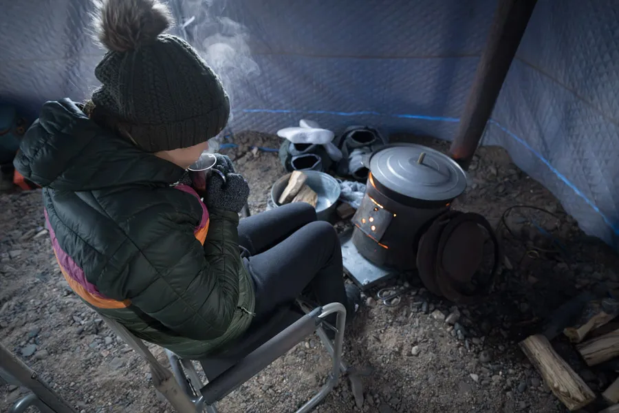 In camp in Mongolia