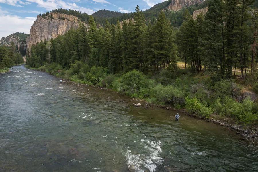 Fly fishing the Gallatin River near Big Sky and Bozeman