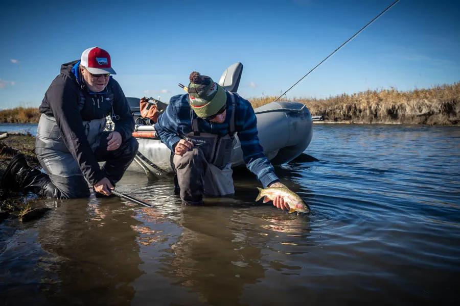Montana Angler fly fishing in late April