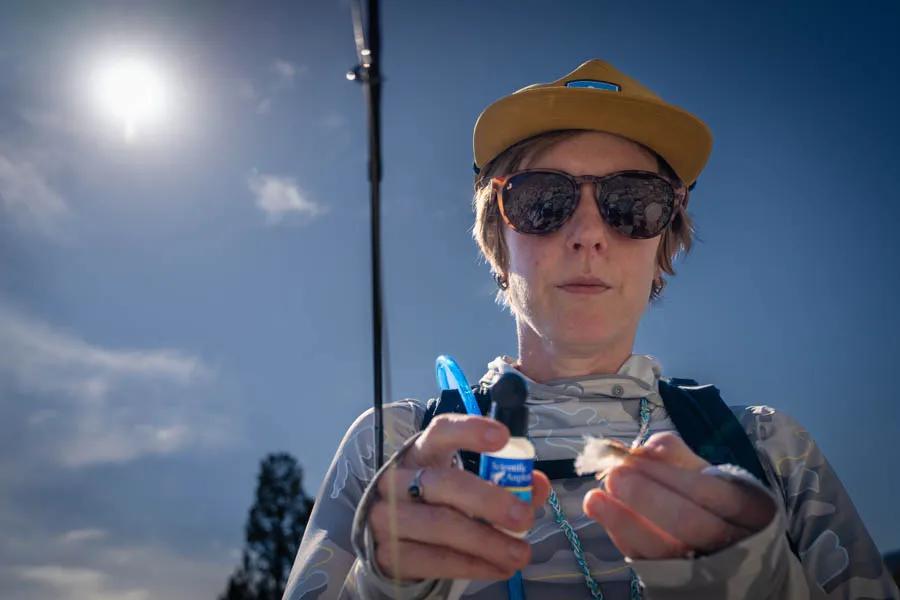 Using chemistry with fly floatants, dessicants, and gels will help