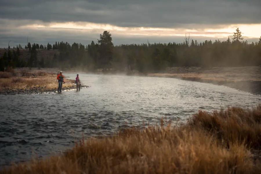 Fly fishing the Madison River in October 