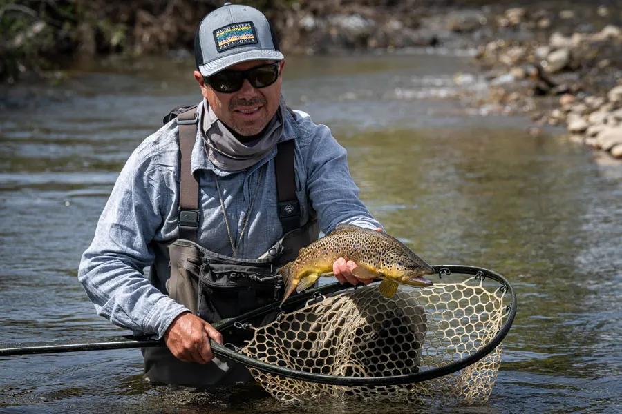 Guide JD with a streamer eater on Pollux Creek