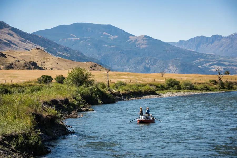 Fly fishing the Yellowstone River in Paradise Valley