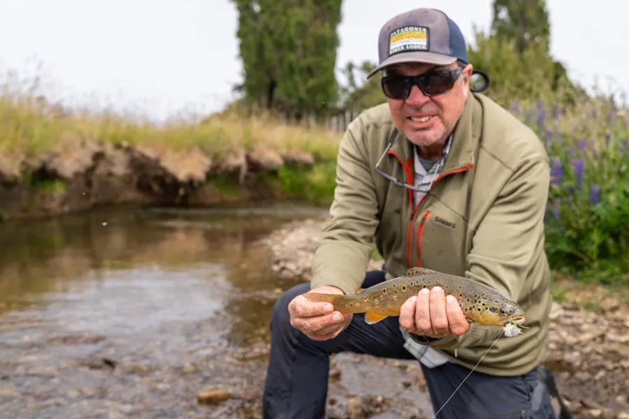 Guest Carl with a dry fly eater on Flowers
