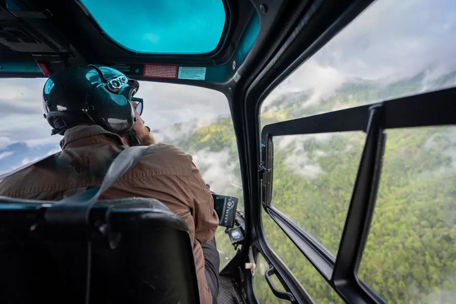 Heli fly out in New Zealand