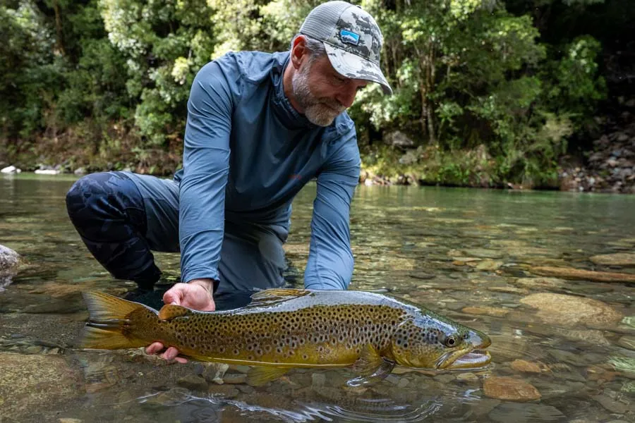 New Zealand big backcountry brown trout