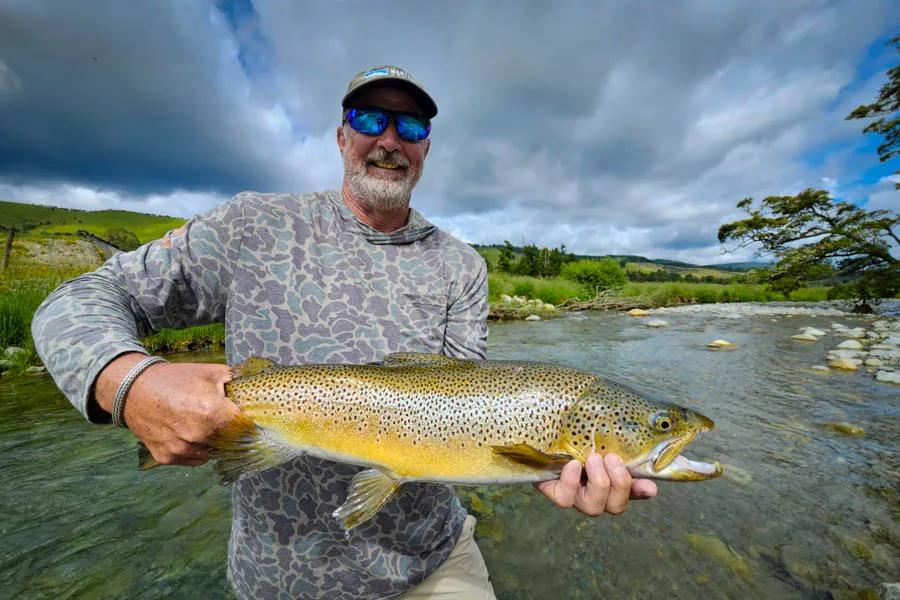One of the many big trout guest Fran Baltmiskis landed during the week