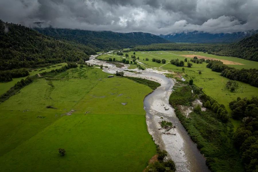 New Zealand trout river