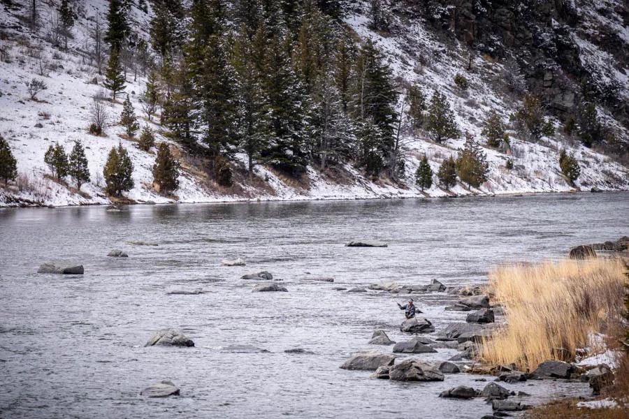 Fly fishing near Bozeman in April can mean a variety of weather. Sunshine, snow, rain, and wind are all possible...and all are possible in the same day. Knowing where to go is important, but, having quality gear and a good attitude is the best way to ensure you can enjoy Montana fly fishing in April.