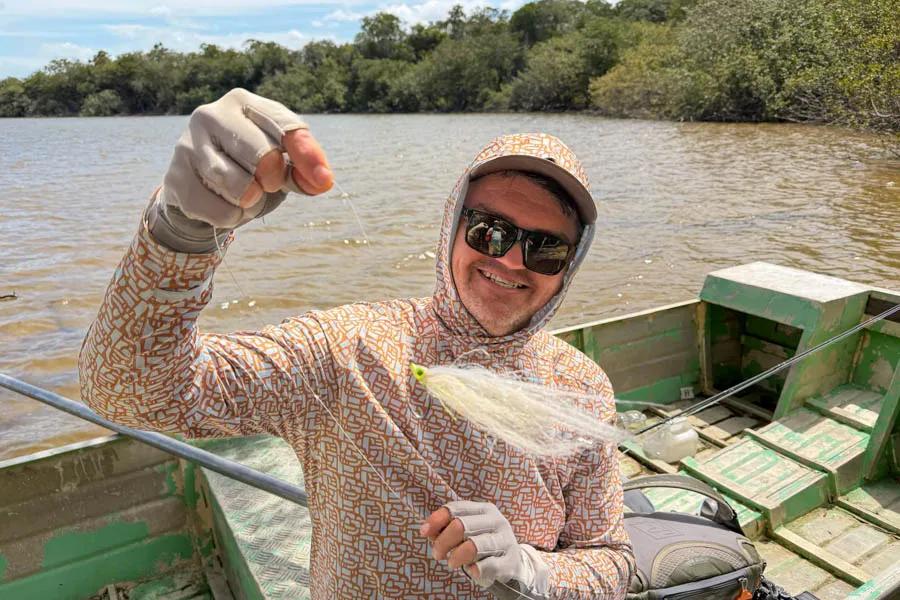 Homemade Flashfire Mushy streamer for Agua Boa Lodge