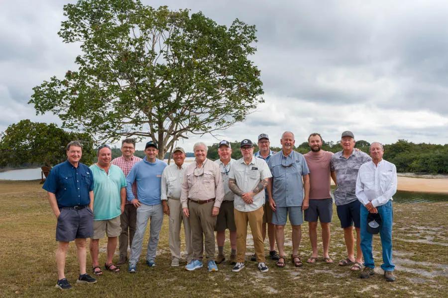Group photo at Agua Boa Amazon Lodge with Montana Angler