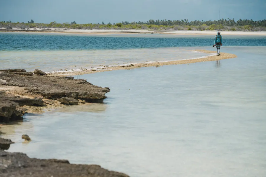 Christmas island fly fishing wading