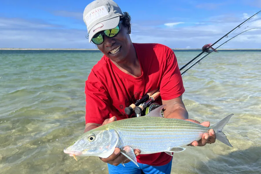 Christmas island fly fishing lodge bonefish