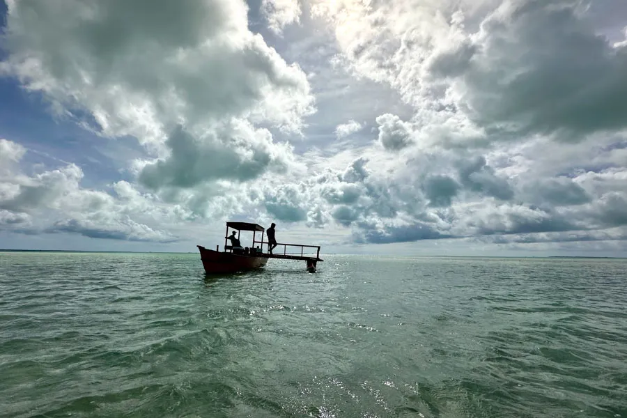 Christmas island fly fishing lodge boat 2