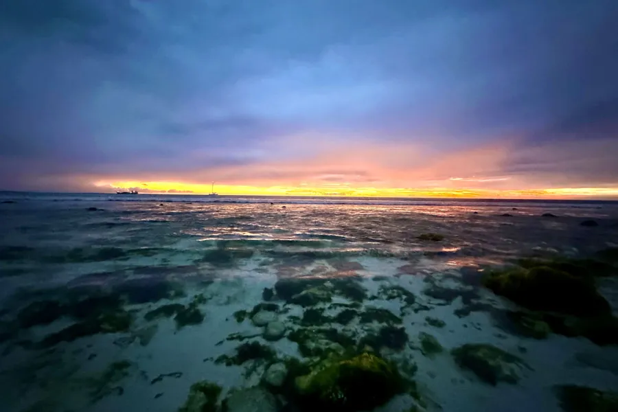 Christmas island fly fishing lodge sunset
