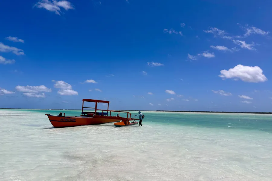 Christmas island wading flats boat