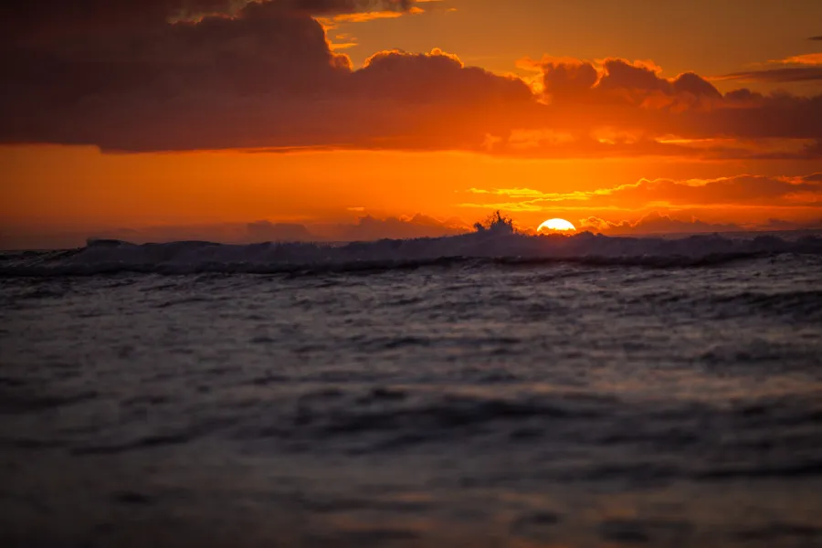 Christmas island sunset evening