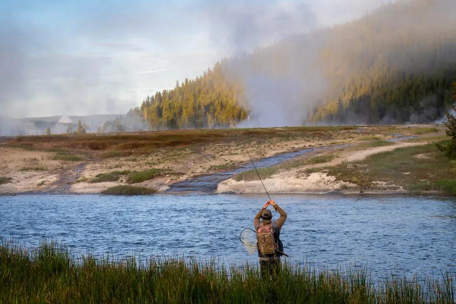 Fishing the Firehole River in YNP