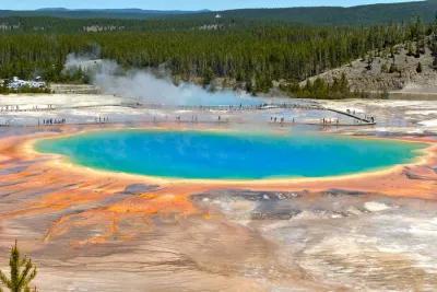 Grand Prismatic is one of Yellowstone's most spectacular sights