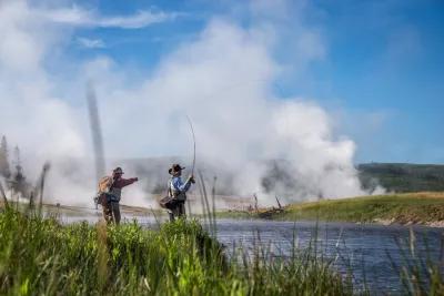 Fly fishing Yellowstone National Park in June